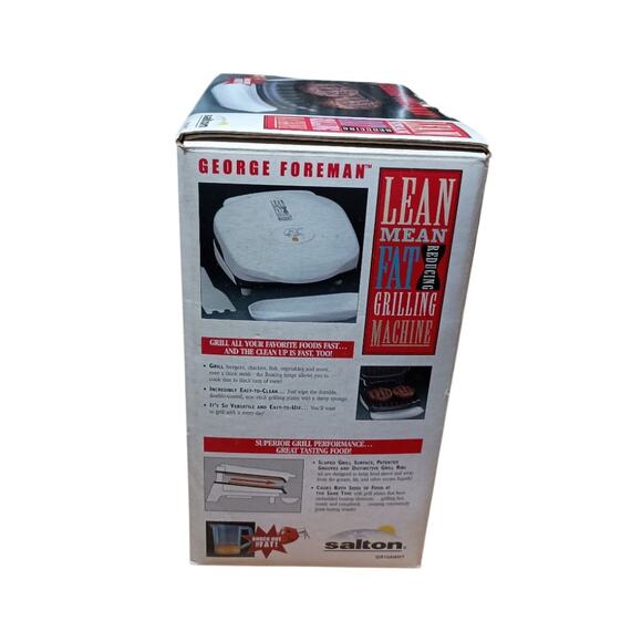 George Foreman GR10AWHT Lean Mean Fat Reducing Grilling Machine Salton NWT - Picture 3 of 6